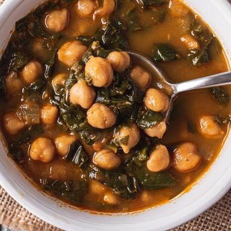 Garbanzos con espinacas en olla programable